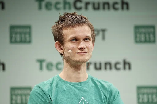 A still of Vitalik Buterin at a TechCrunch event