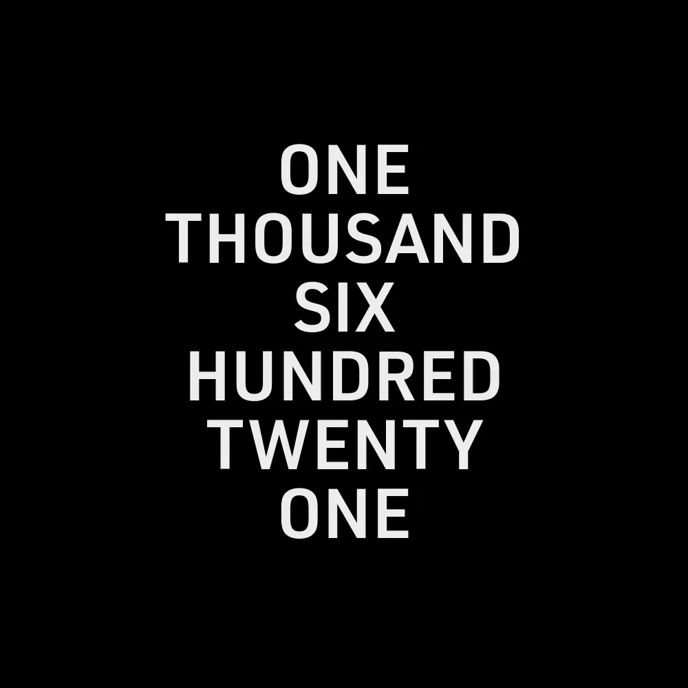  NFT displaying “One Thousand Six Hundred Twenty One” - days Assange has spent imprisoned so far